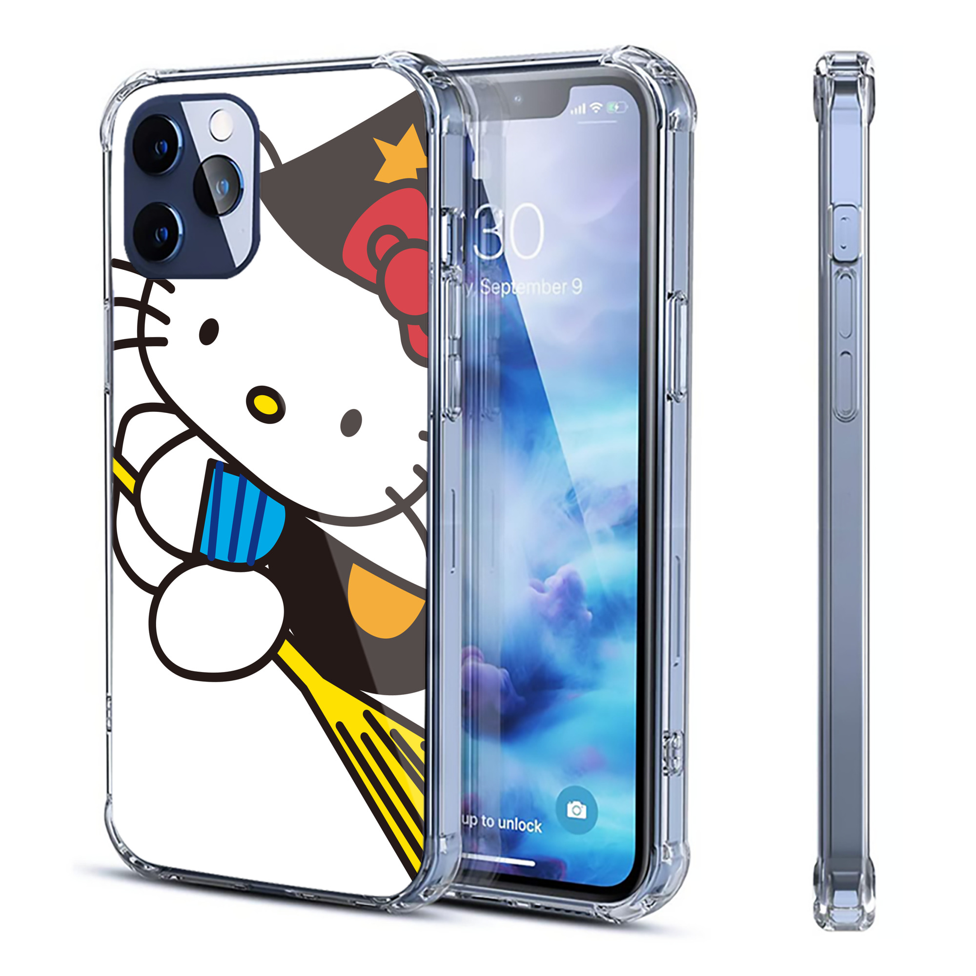 （画像用） Hello Kitty ハローキティ 【iPhone 12シリーズ対応】透明スマホケース（クリアソフトケース）